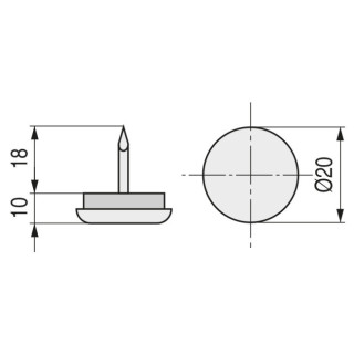 QUITARRUIDO CON PUNTA HIERRO NIQUEL 20mm. 2