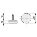 QUITARRUIDO CON PUNTA HIERRO NIQUEL 20mm.