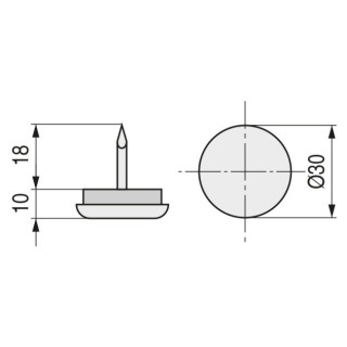 QUITARRUIDO CON PUNTA HIERRO NIQUEL 30mm. 2