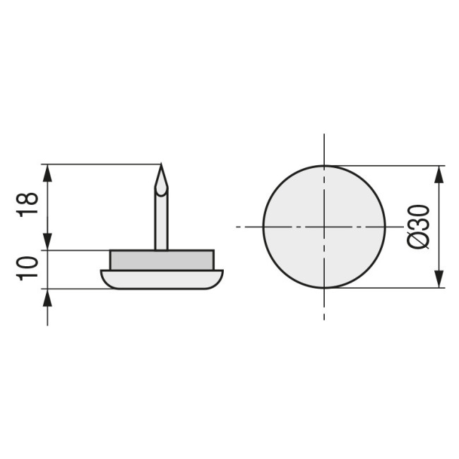 QUITARRUIDO CON PUNTA HIERRO NIQUEL 30mm.