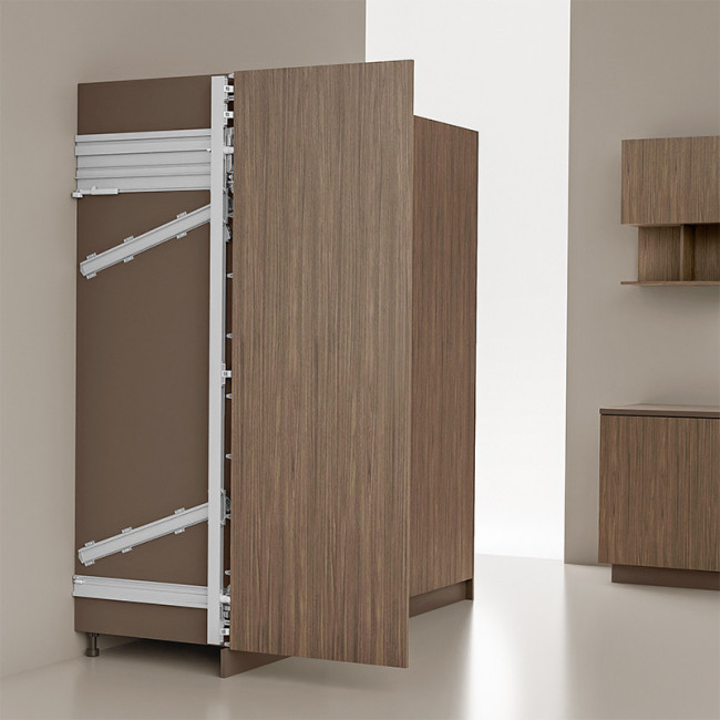 GRAVITY KIT IN H1100-1600 F300-750 IZQUIERDA  CIERRE AMORT. SIN ACCESORIOS NIQUELADO BISAGRAS.