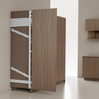 GRAVITY KIT OUT H1100-1600 F300-750 IZQUIERDA  APERTURA PUSH. SIN ACCESORIOS NIQUELADO BISAGRAS. 2