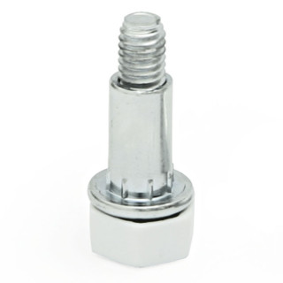 PIE NIVELADOR REGULABLE TRIPLO M6X24 BLANCO  TUERCA + TORNILLO M6-24 + TAPON BLANCO