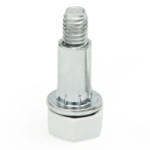 PIE NIVELADOR REGULABLE TRIPLO M6X24 BLANCO  TUERCA + TORNILLO M6-24 + TAPON BLANCO