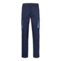 PANTALÓN DE TRABAJO BICOLOR STRETCH AZUL NAVY/CELESTE TALLAS 38 - 54