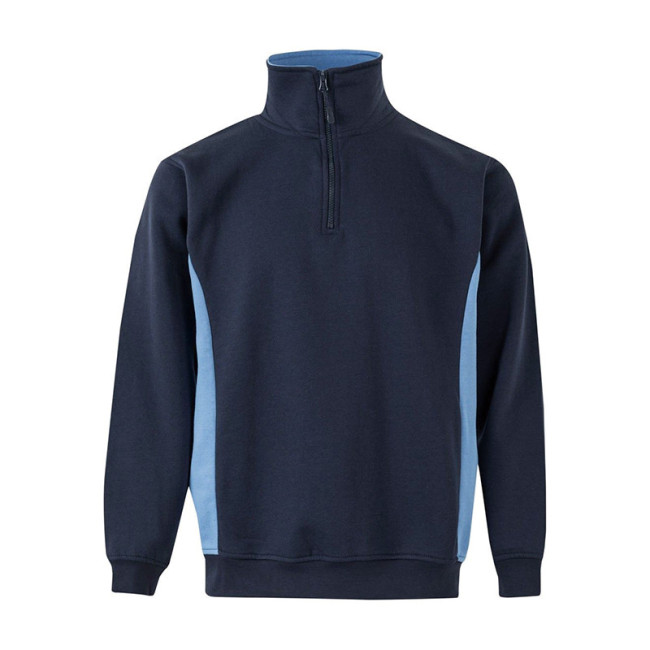 SUDADERA BICOLOR AZYL NAVY/CELESTE TALLAS S-XL