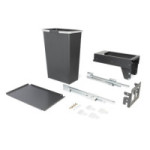 CUBO BASURA ECOLÓGICO MEILA M300 1X35L. ANT  GUIA GRASS EXTRACCIÓN TOTAL CIERRE AMORT., C/TAPA.