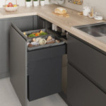 CUBO BASURA ECOLÓGICO MEILA M300 1X35L. ANT  GUIA GRASS EXTRACCIÓN TOTAL CIERRE AMORT., C/TAPA.