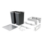 CUBO BASURA EXTRAÍBLE ECOLÓGICO MEILA M300 1X35L. ANT GUIA GRASS EXTRACCIÓN TOTAL CIERRE AMORT., C/TAPA.