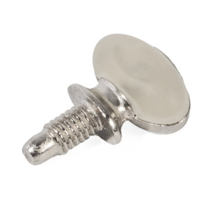 SOPORTE ESTANTE DREAM PIV.5 M4 NIQUEL C/GOM-  CON GOMA TRANSPARENTE. PARA CRISTAL