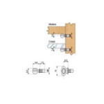 SOPORTE ESTANTE DREAM PIV.5 M4 NIQUEL C/GOM-  CON GOMA TRANSPARENTE. PARA CRISTAL