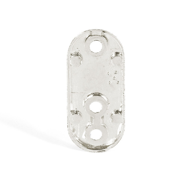 SOPORTE TUBO OVALADO LATERAL NIQUELADO MEGAN