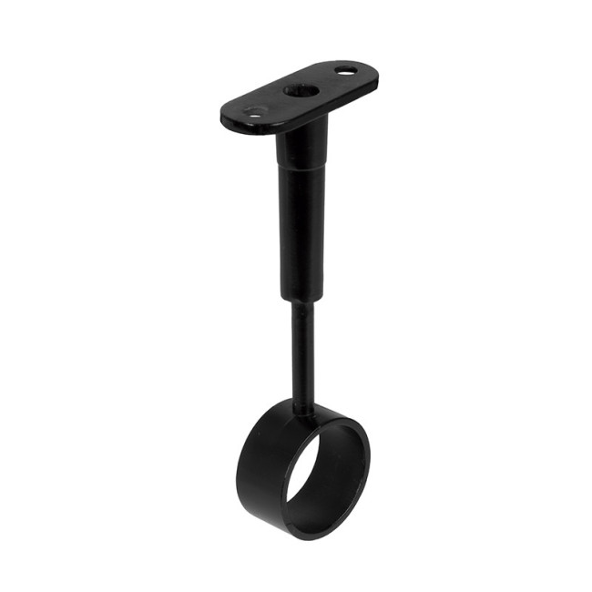 SOPORTE CENTRAL REGULABLE PARA TUBO REDONDO Ø25 NEGRO MATE