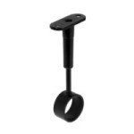 SOPORTE TUBO RED.REGUL Ø25 CENTRAL NEGRO REGULABLE 80-110mm NEGRO MATE