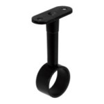 SOPORTE CENTRAL REGULABLE PARA TUBO REDONDO Ø25 NEGRO MATE