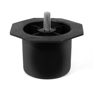 PATA PLÁSTICO H50 CON ESPÁRRAGO M8 GRIS