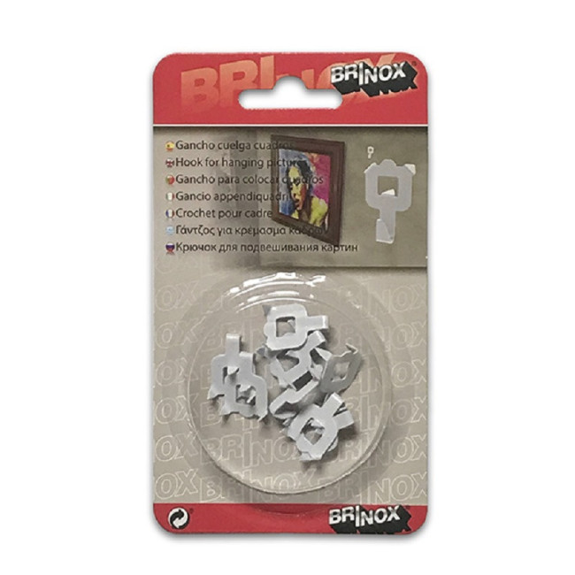 BLISTER FIJACUADROS FISCHER BLANCO (8ud) (Soportan 8 kgs de peso)