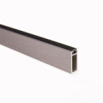 TUBO RECTANGULAR DE ALUMINIO. PLATA MATE. . 30 × 12 MM. SUJETA PERCHAS. LONGITUD 3 M