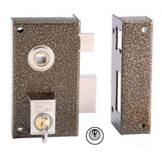 CERRADURA SOBREPONER CVL 156/BR 70 DERECHA PINTADA. BOMBILLO REDONDO. ENT-45mm