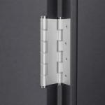 BISAGRA DE DOBLE ACCION PARA PUERTAS DE VAIVEN O BATIENTES. U5914. COLOR PLATA. MEDIDAS 180X133X4 mm