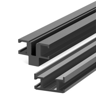 PERFIL JAPONESA HORIZONTAL FINE 1000 mm ACABADOS NEGRO CEPILLADO Y BLANCO 2