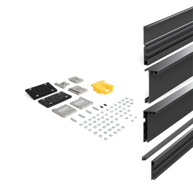 KIT FINE EXTERNO NEGRO CEPILLADO Y BLANCO