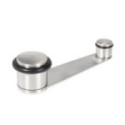 TOPE PUERTA DOBLE CON RETENEDOR INOX201 / NEGRO ACABADO EFECTO INOX ACABADO EFECTO INOX