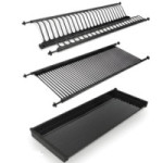 ESCURREPLATOS/VASOS NEGRO. M800. ACERO INOXIDABLE INOX201. COLOR NEGRO MATE. MODELO EIRE