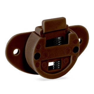 PATÍN SUPERIOR. PLÁSTICO. PARA PUERTAS CORREDERAS. MARRÓN 2