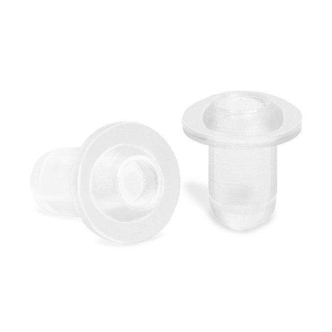 PARAGOLPE GOMA TRANSPARENTE FORO Ø5 PARA EMBUTIR INTERIOR 3mm.