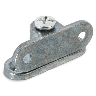 ENSAMBLAJE DE CONEXIÓN DUOS. ZAMAK. ZINCADO. TORNILLO RANURADO SUPERIOR. CUATRO TALADROS PASANTES. MÍNIMO 16MM 2