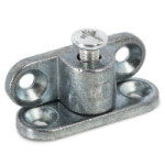 ENSAMBLAJE DE CONEXIÓN DUOS. ZAMAK. ZINCADO. TORNILLO RANURADO SUPERIOR. CUATRO TALADROS PASANTES. MÍNIMO 16MM