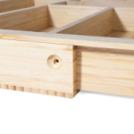 CUBERTERO DE MADERA EXTENSIBLE EN COLOR ABEDUL Y NOGAL. MODELO LIVVO. DIFERENTES ANCHOS