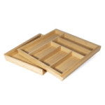 CUBERTERO DE MADERA EXTENSIBLE EN COLOR ABEDUL Y NOGAL. MODELO LIVVO. DIFERENTES ANCHOS