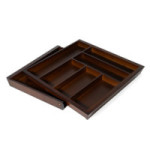 CUBERTERO DE MADERA EXTENSIBLE EN COLOR ABEDUL Y NOGAL. MODELO LIVVO. DIFERENTES ANCHOS