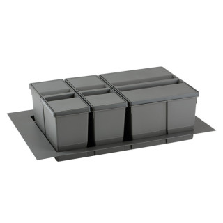 CUBO BASURA NETO M700-800 1X20 2X9L H209  C/BANDEJA INFERIOR. PARA INTERIOR DE CAJON.