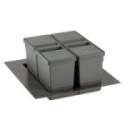 CUBO BASURA NETO M400-450-500 2X9L H209  C/BANDEJA INFERIOR. PARA INTERIOR DE CAJON.