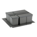 CUBO BASURA NETO M600 1X20 1X9L H209  C/BANDEJA INFERIOR. PARA INTERIOR DE CAJON.