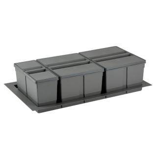 CUBO BASURA NETO M900 2X20 1X9L ANT H209  C/BANDEJA INFERIOR. PARA INTERIOR DE CAJON. 2