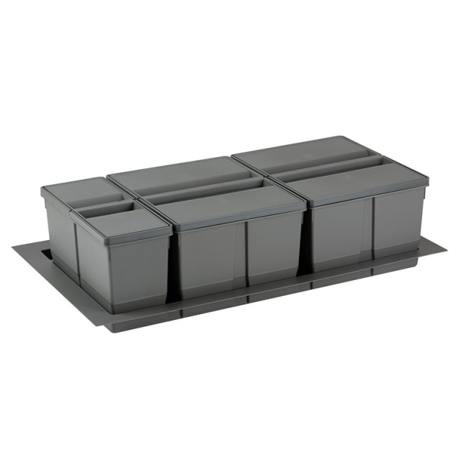 CUBO BASURA NETO M900 2X20 1X9L ANT H209  C/BANDEJA INFERIOR. PARA INTERIOR DE CAJON.