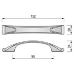 TIRADOR ZMK MARETA L132 C96 RUST.MARFIL