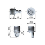 COMPAS K12 FIJACION PUERTA EMBUTIR GRAFITO