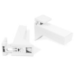 SOPORTES PARA ESTANTE MURAL KALABRONE BLANCO (2U)  ESPESOR DE 8a30mm. (+TORNILLOS Y TACOS)