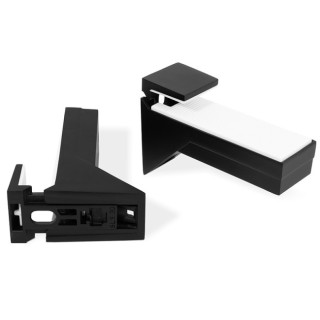 SOPORTES PARA ESTANTE MURAL KALABRONE NEGRO (2U)  ESPESOR DE 8a30mm. (+TORNILLOS Y TACOS)