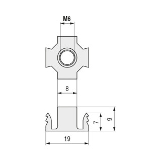 TUERCA UÑA-DENTADA PUNXO M6 ZINCADA 2