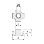 TUERCA UÑA-DENTADA PUNXO M10 ZINCADA