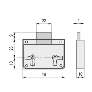 CERRADURA SOLAPAR TEA SIN LLAVES E25 LATONADA 2