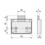 CERRADURA SOLAPAR TEA SIN LLAVES E25 LATONADA