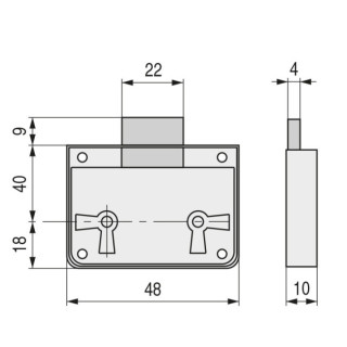 CERRADURA SOLAPAR TEA SIN LLAVES E40 LATONADA 2