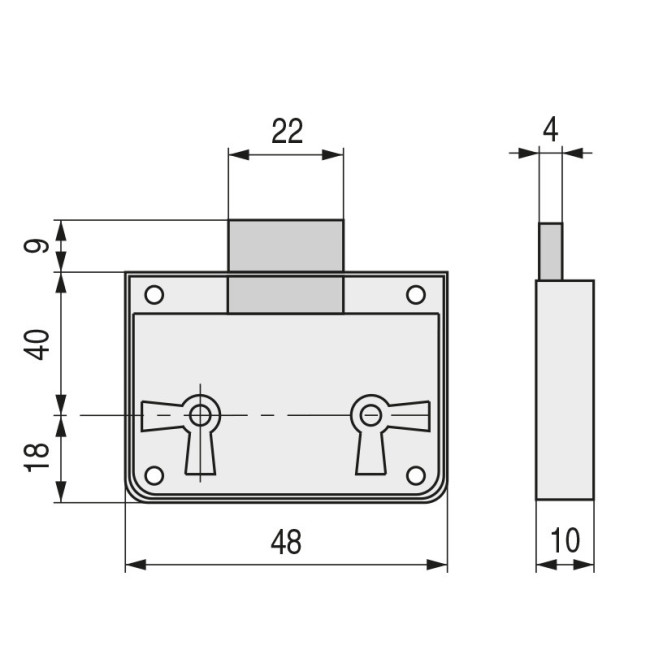 CERRADURA SOLAPAR TEA SIN LLAVES E40 LATONADA